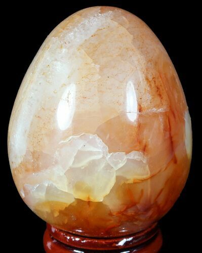 Colorful Carnelian Agate Egg #55514